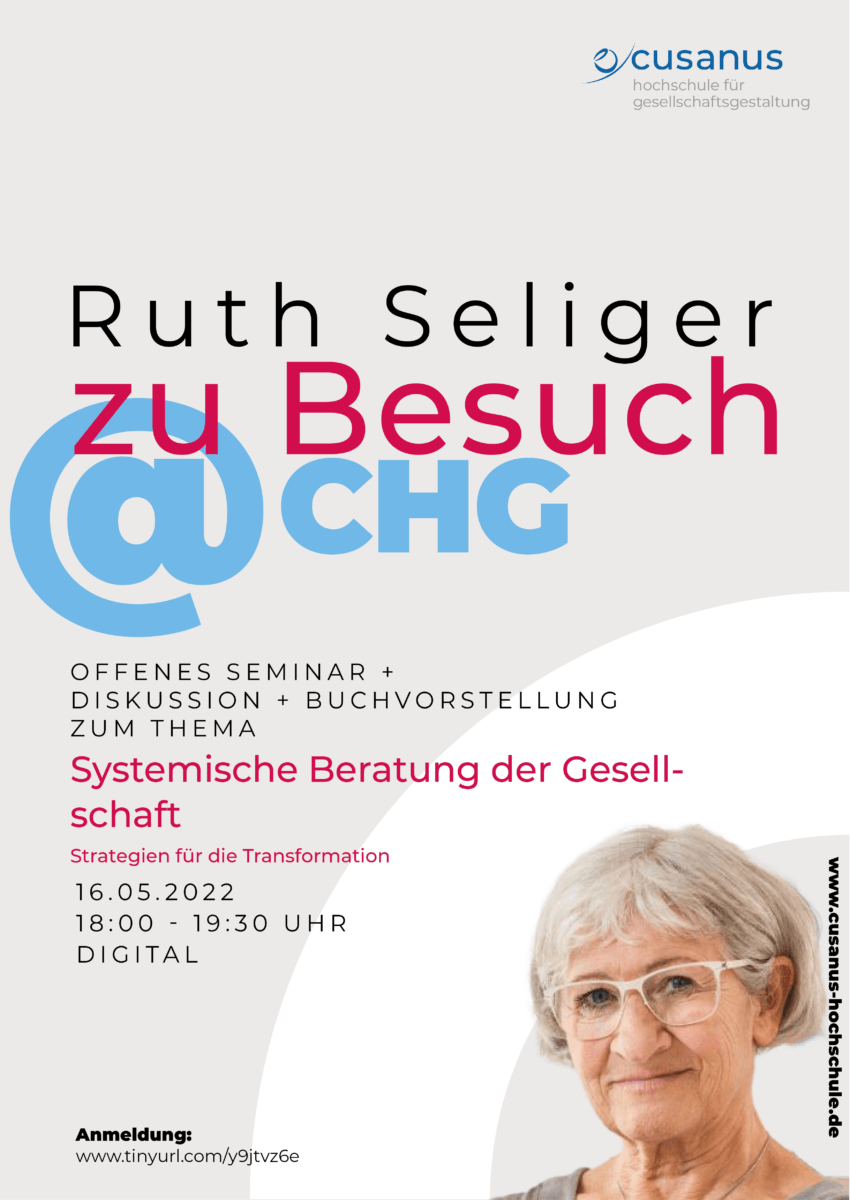 Plakat_Ruth Seliger zu Besuch at CHG