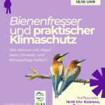 Exkursion der HfGG zu Bienenfressern und praktischem Klimaschutz.