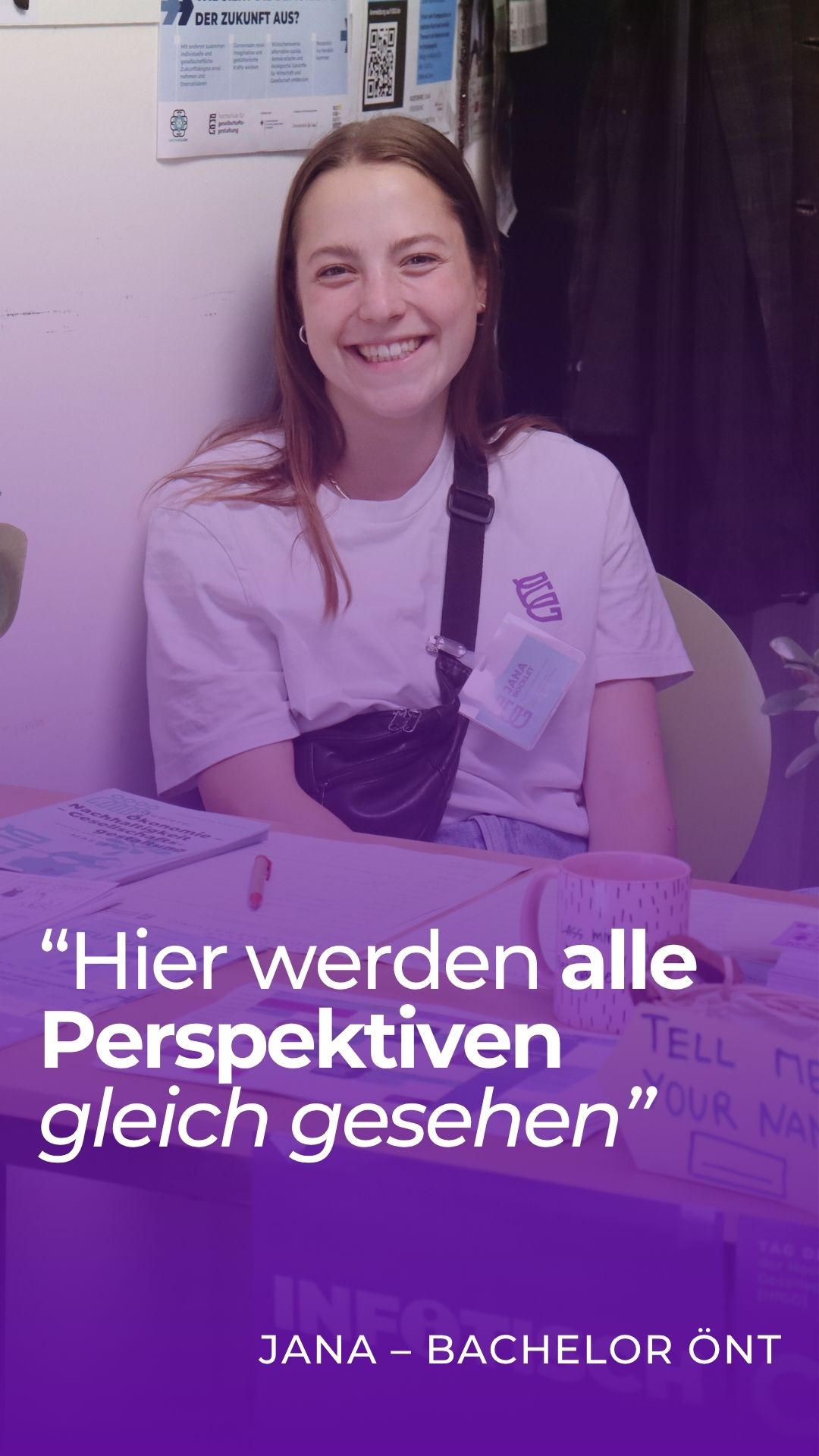 Jana, Studentin des Bachelors ÖNT an der HfGG.