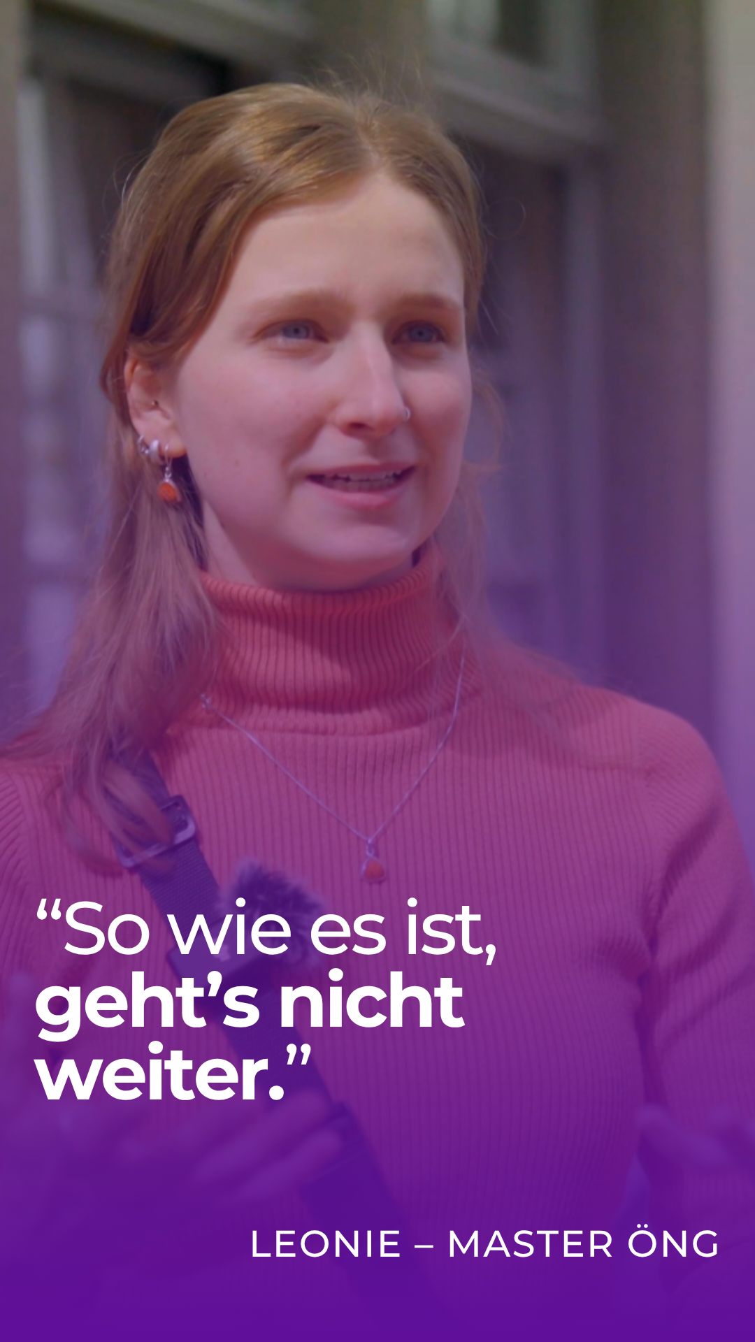 Leonie, Studentin des Masters ÖNG an der HfGG
