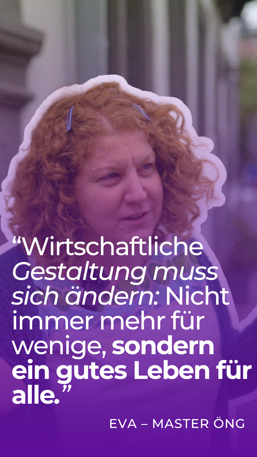 Eva, Studentin des Masters ÖNG an der HfGG