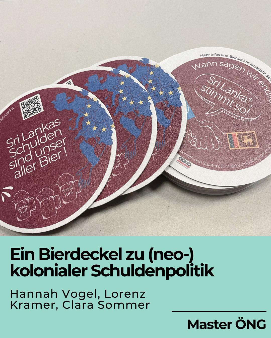 Foto von einem Stapel Bierdeckel zu dem Studi-Projekt von Hannah, Lorenz und Clara der Hochschule für Gesellschaftsgestaltung
