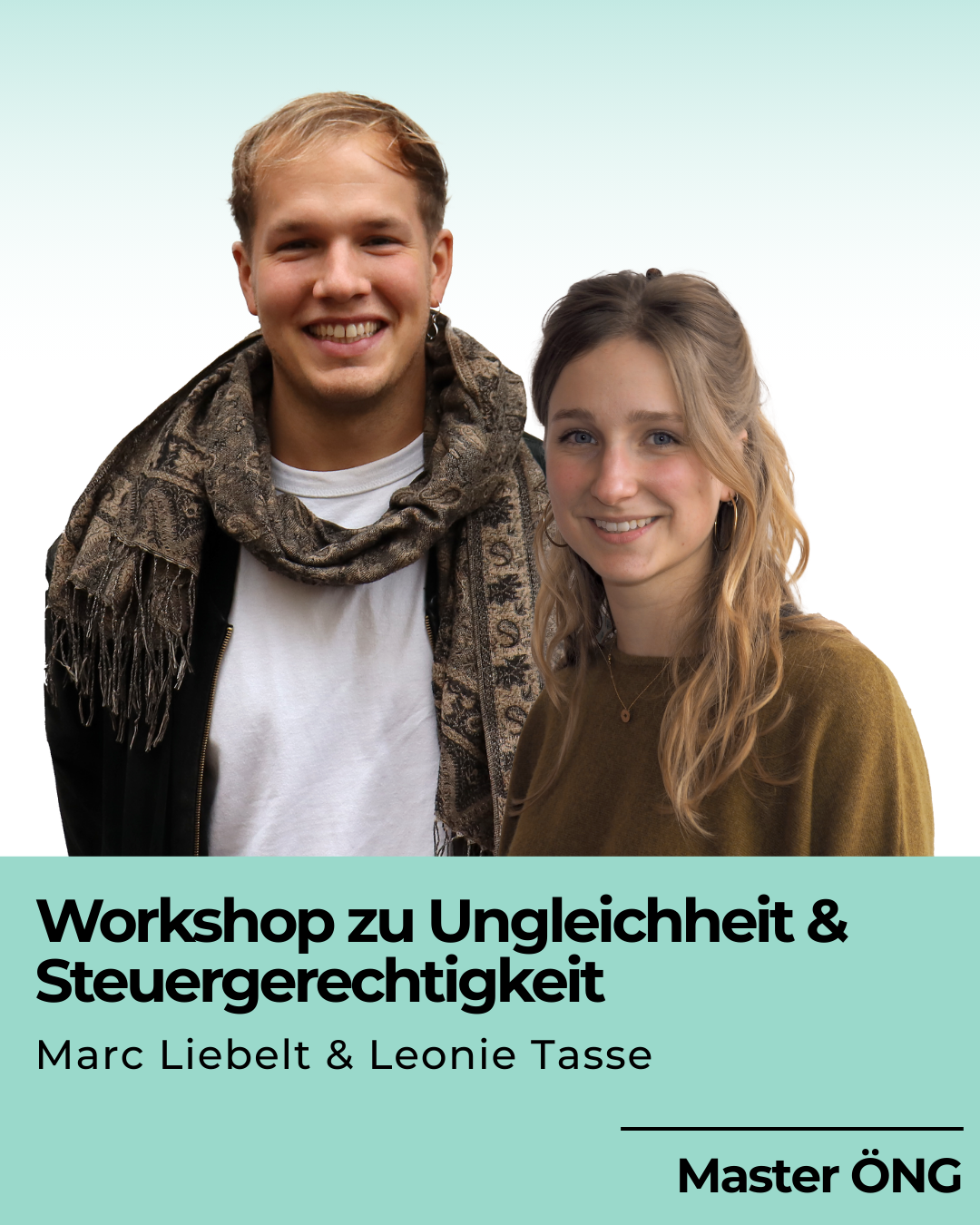 Foto von den Studierenden Marc und Leonie der Hochschule für Gesellschaftsgestaltung
