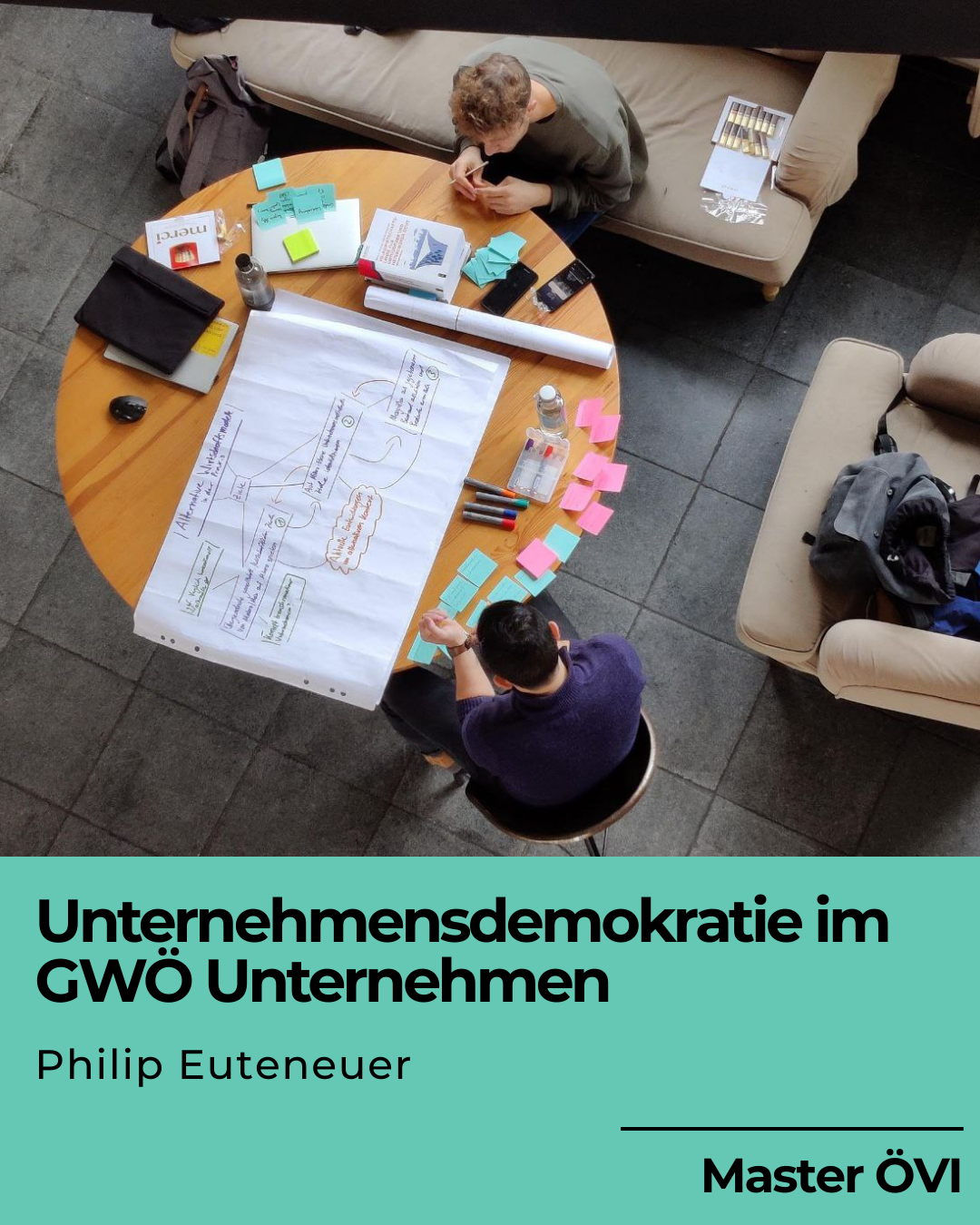 Foto von arbeitenden Menschen am Schreibtisch im Rahmen des Studi-Projekts von Philip der Hochschule für Gesellschaftsgestaltung zum Thema Unternehmensdemokratie im GWÖ Unternehmen
